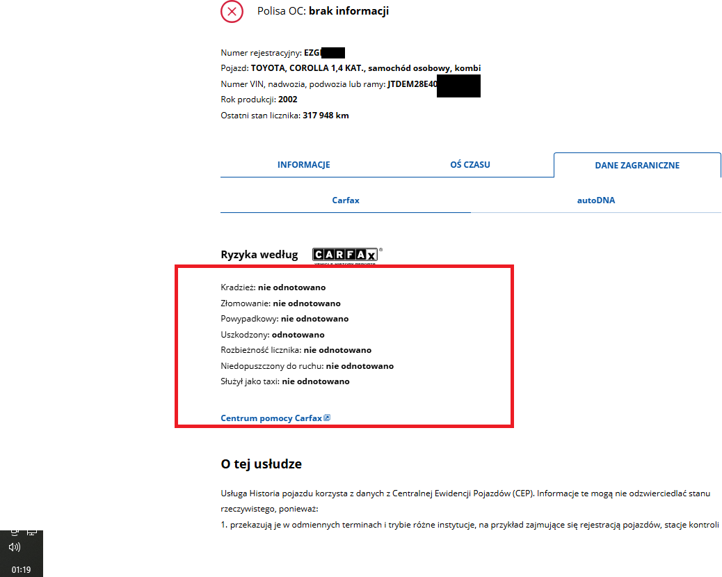 sprawdzenie auta po VIN za darmo