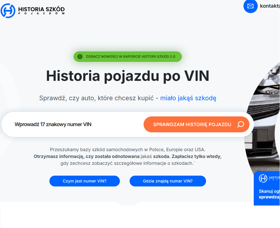 darmowe sprawdzenie po VIN gdzie