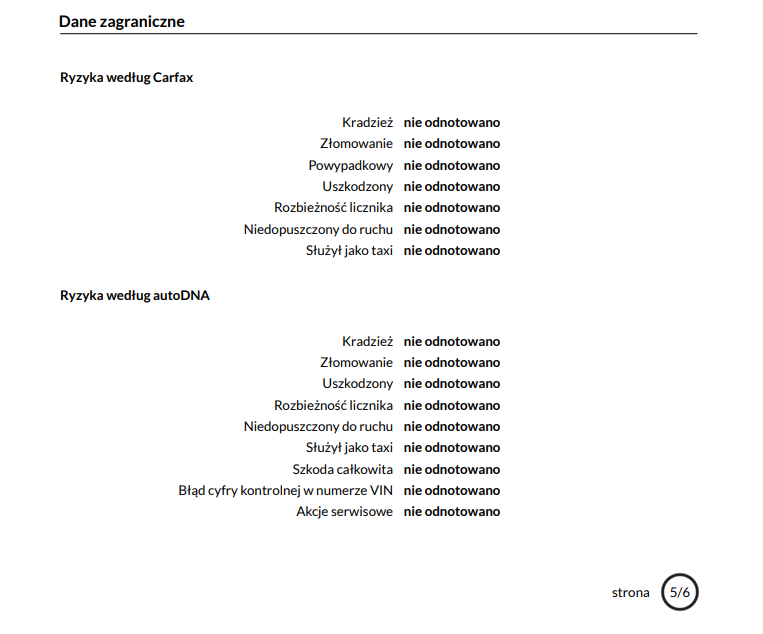 historia pojazdu po VIN za darmo